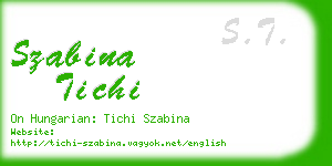 szabina tichi business card